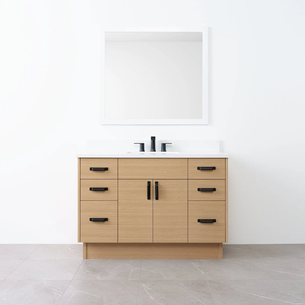 
                  
                    Austin 48" Natural White Oak Bathroom Vanity - Teodor Vanities
                  
                