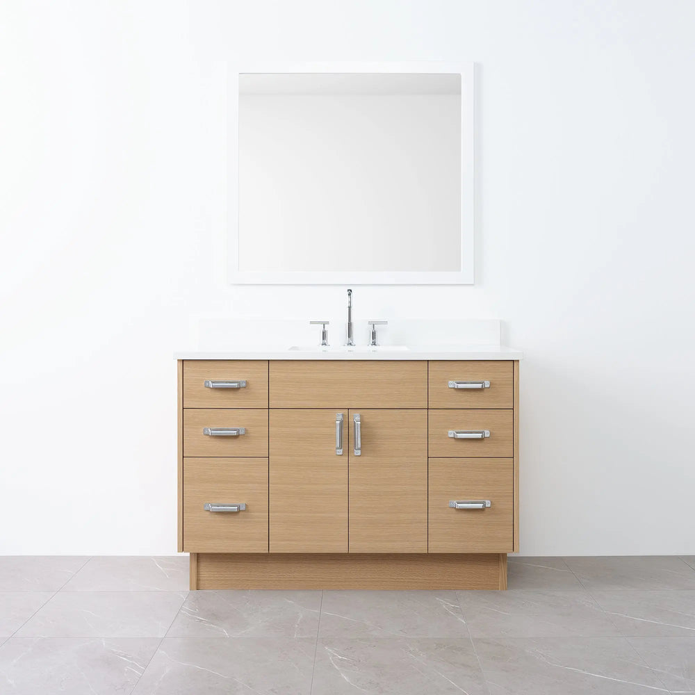 
                  
                    Austin 48" Natural White Oak Bathroom Vanity - Teodor Vanities
                  
                