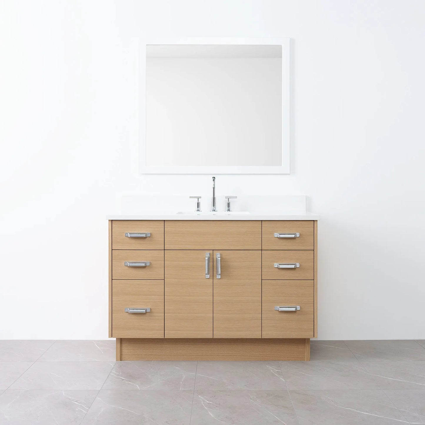 
                  
                    Austin 48" Natural White Oak Bathroom Vanity - Teodor Vanities
                  
                