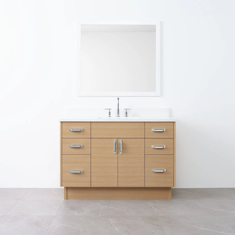 Austin 48" Natural White Oak Bathroom Vanity - Teodor Vanities