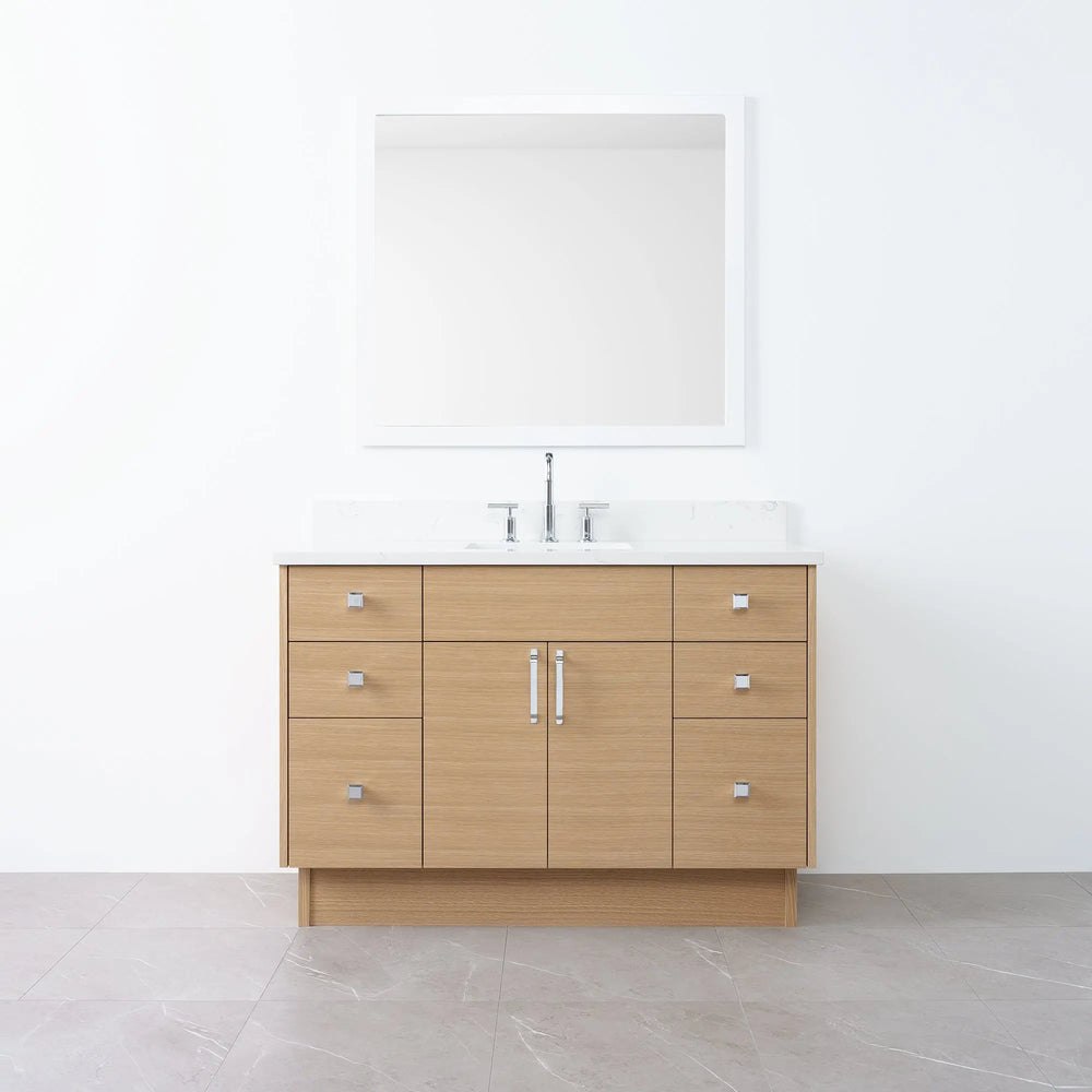 
                  
                    Austin 48" Natural White Oak Bathroom Vanity - Teodor Vanities
                  
                