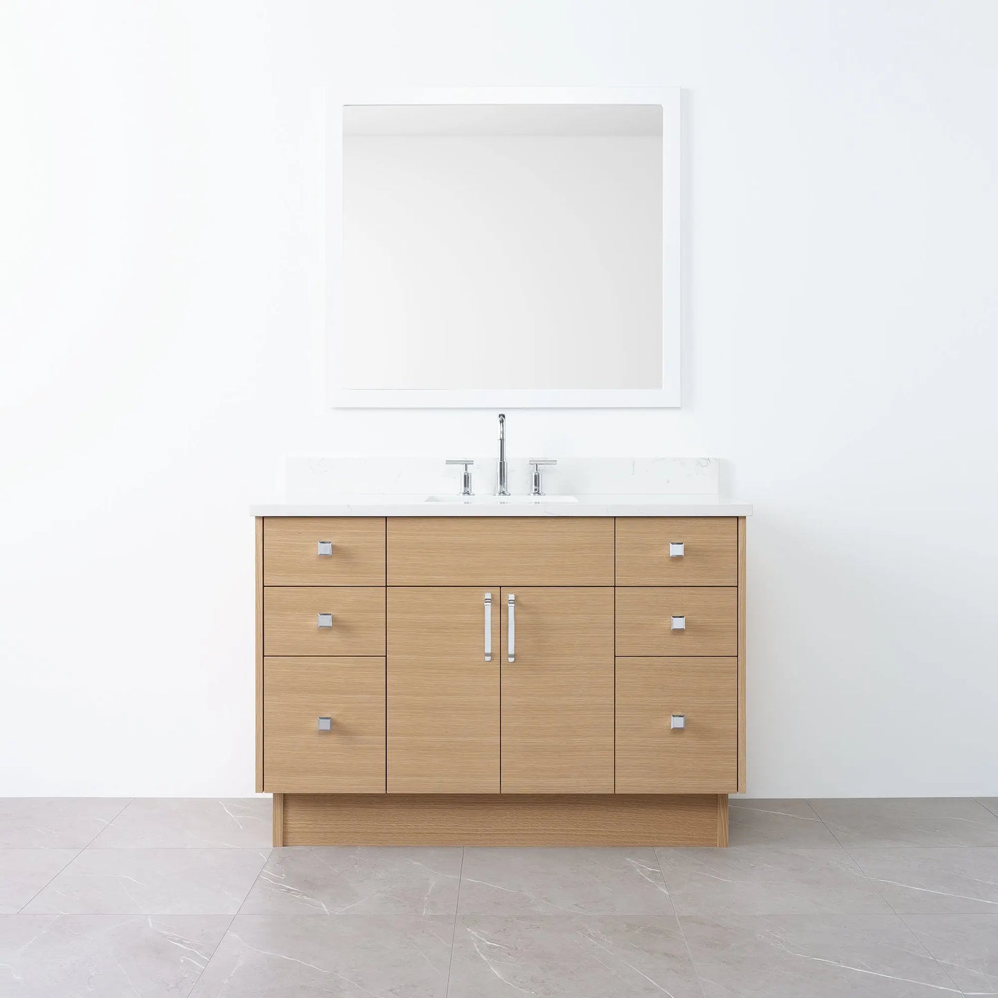 
                  
                    Austin 48" Natural White Oak Bathroom Vanity - Teodor Vanities
                  
                