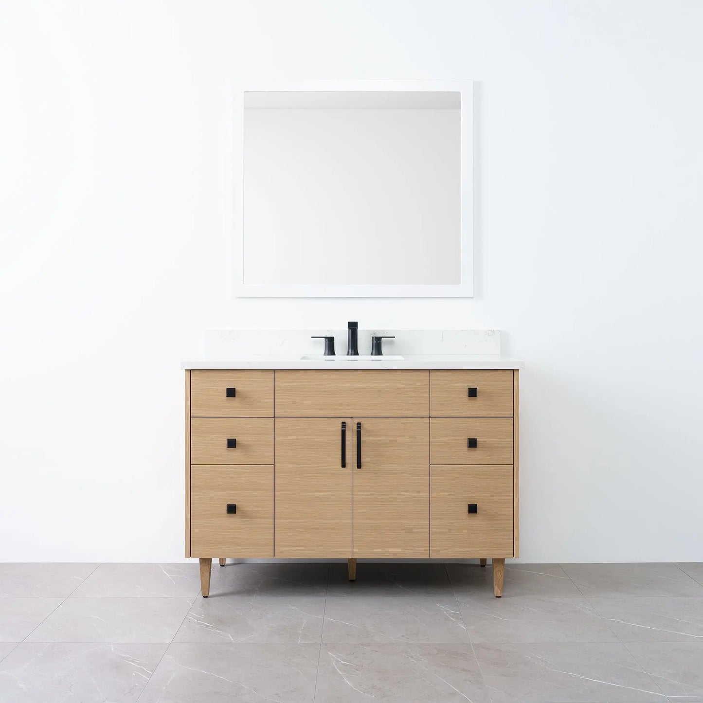 
                  
                    Austin 48" Natural White Oak Bathroom Vanity - Teodor Vanities
                  
                