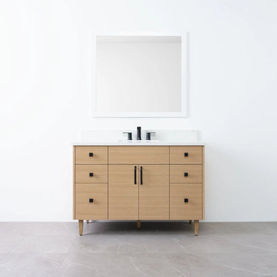 Austin 48" Natural White Oak Bathroom Vanity - Teodor Vanities