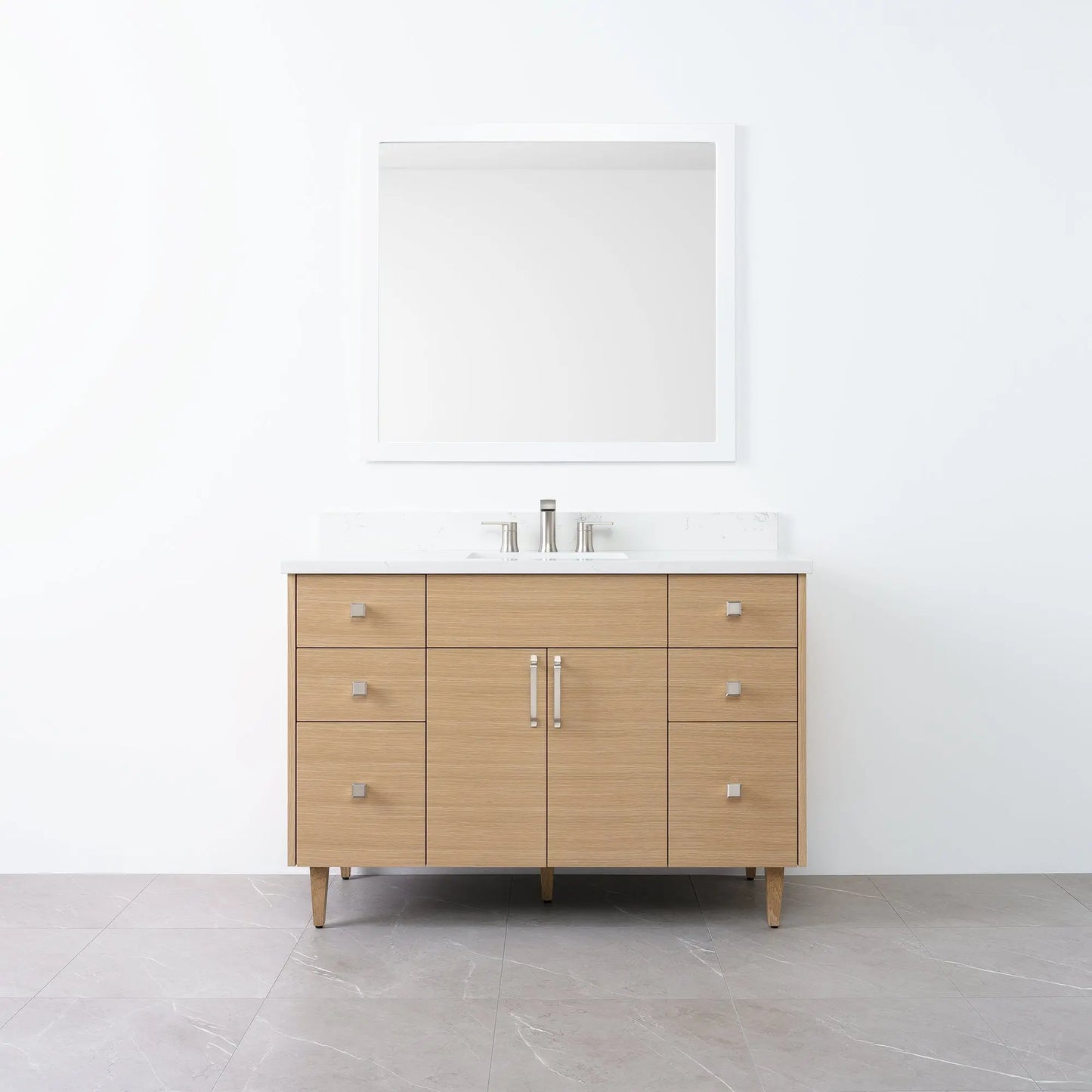 
                  
                    Austin 48" Natural White Oak Bathroom Vanity - Teodor Vanities
                  
                