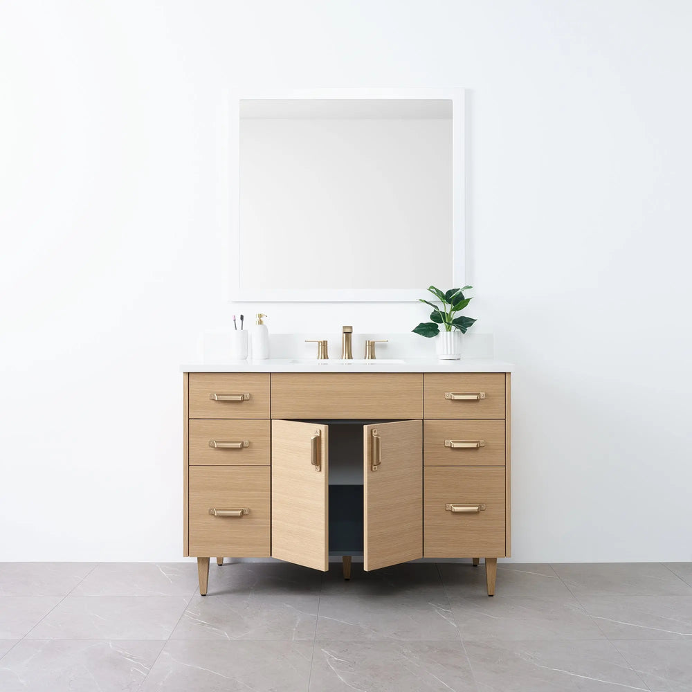 
                  
                    Austin 48" Natural White Oak Bathroom Vanity - Teodor Vanities
                  
                