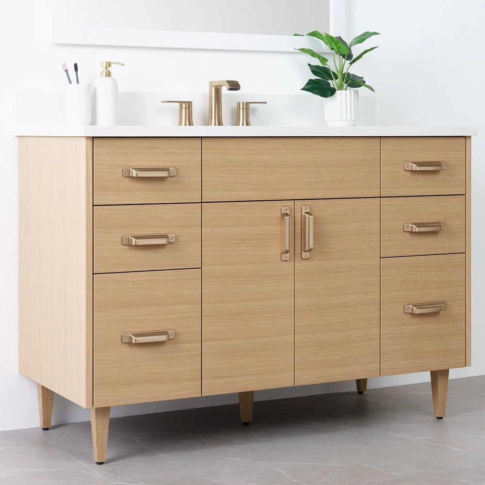 
                  
                    Austin 48" Natural White Oak Bathroom Vanity - Teodor Vanities
                  
                