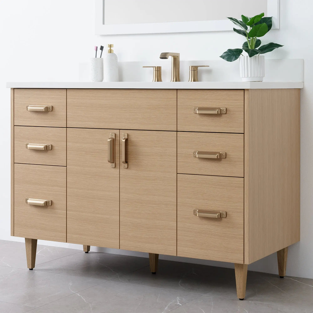 
                  
                    Austin 48" Natural White Oak Bathroom Vanity - Teodor Vanities
                  
                
