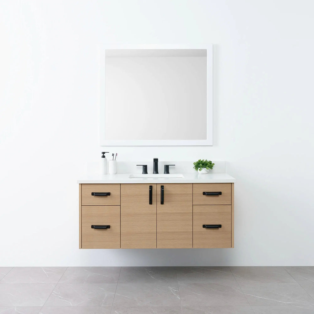 Austin 48", Teodor® Wall Mount Natural White Oak Vanity Teodor Bathroom VanityCanada