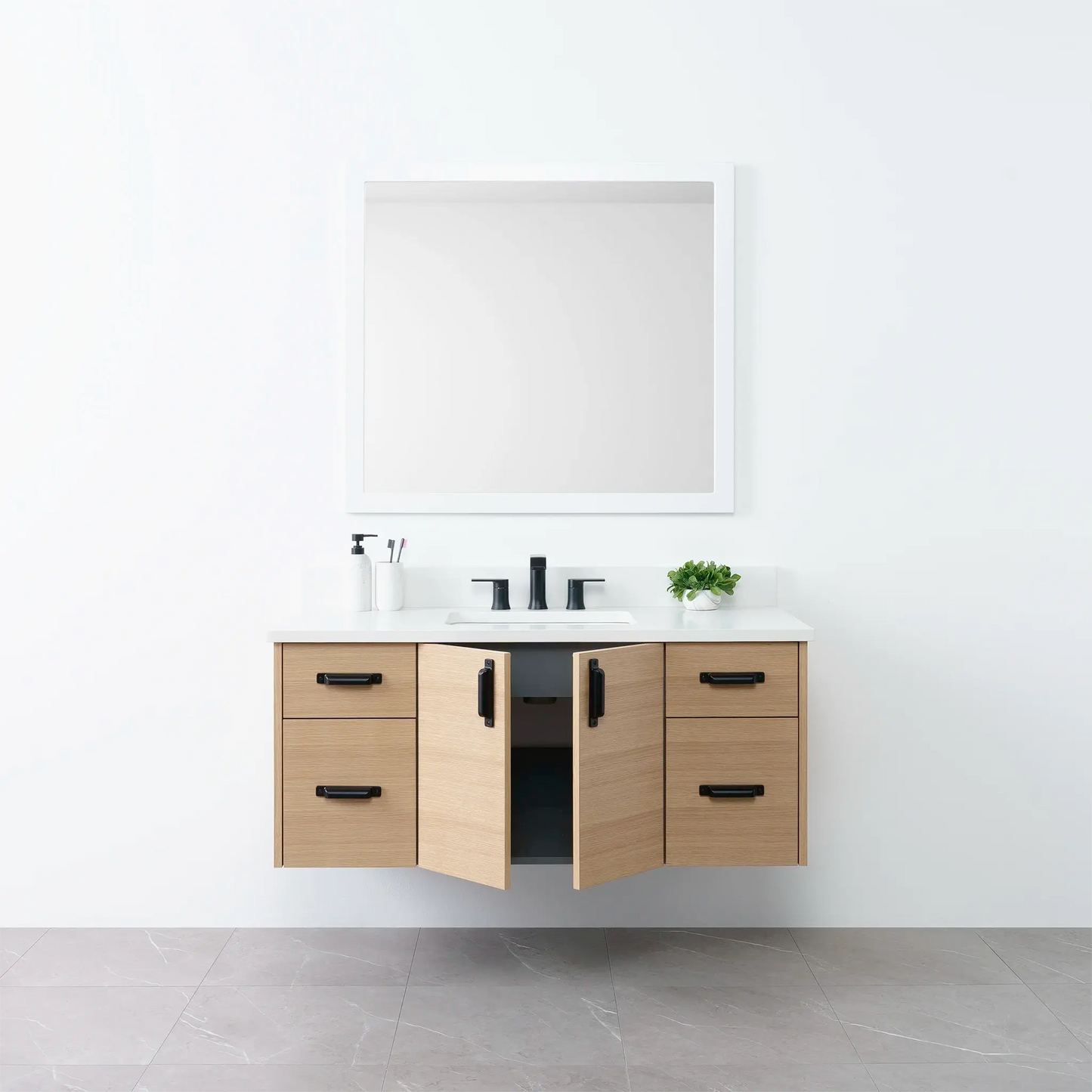 
                  
                    Austin 48", Teodor® Wall Mount Natural White Oak Vanity Teodor Bathroom VanityCanada
                  
                