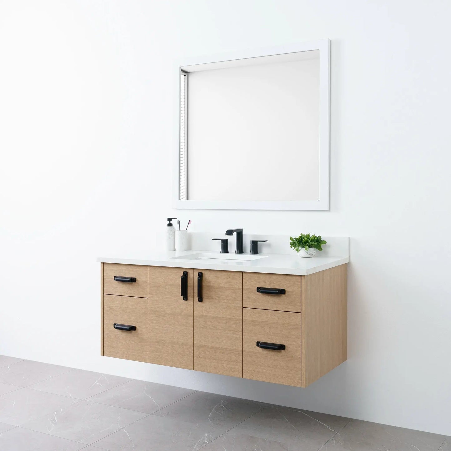
                  
                    Austin 48", Teodor® Wall Mount Natural White Oak Vanity Teodor Bathroom VanityCanada
                  
                