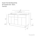 
                  
                    Austin 60", Teodor® Modern American Black Walnut Vanity, Double Sink Teodor
                  
                