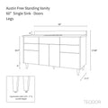 
                  
                    Austin 60", Teodor® Modern American Black Walnut Vanity Teodor
                  
                