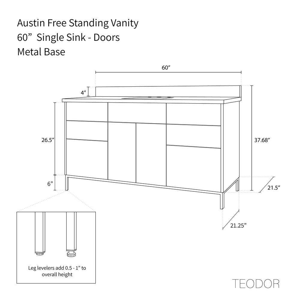 
                  
                    Austin 60" American Black Walnut Bathroom Vanity
                  
                