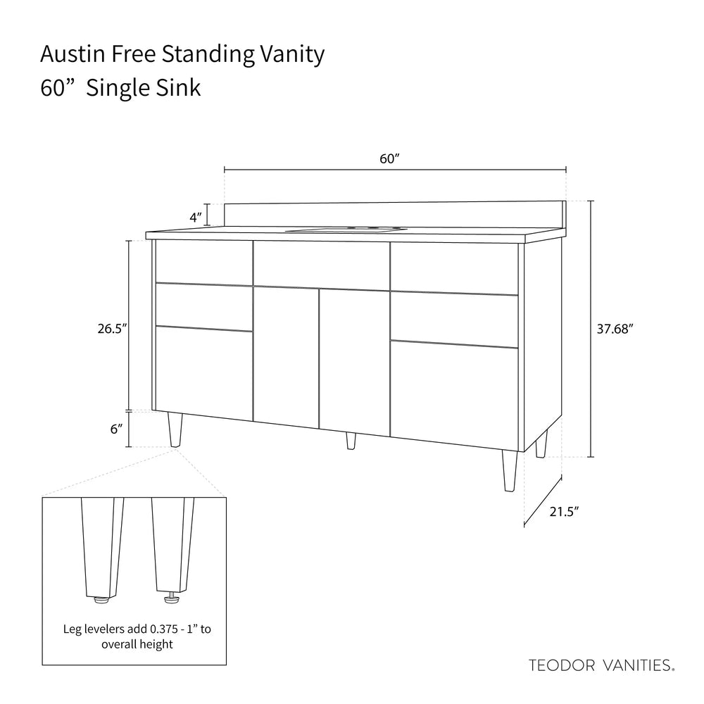 
                  
                    Austin 60", Teodor® Modern American Black Walnut Vanity Teodor
                  
                
