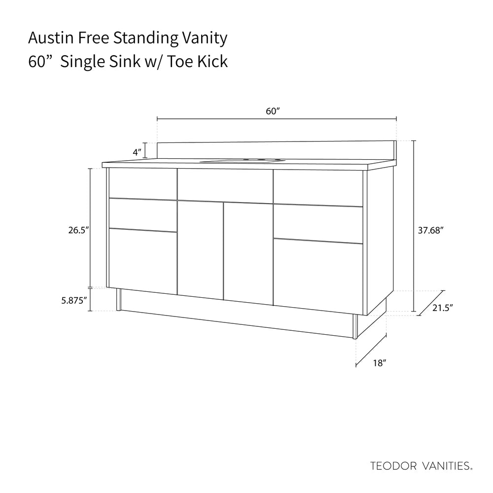 
                  
                    Austin 60", Teodor® Modern American Black Walnut Vanity Teodor
                  
                