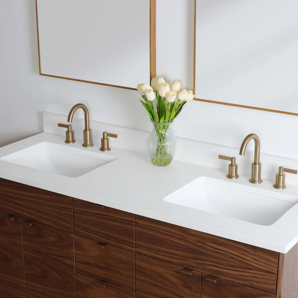 
                  
                    Austin 60" American Black Walnut Bathroom Vanity, Double Sink
                  
                