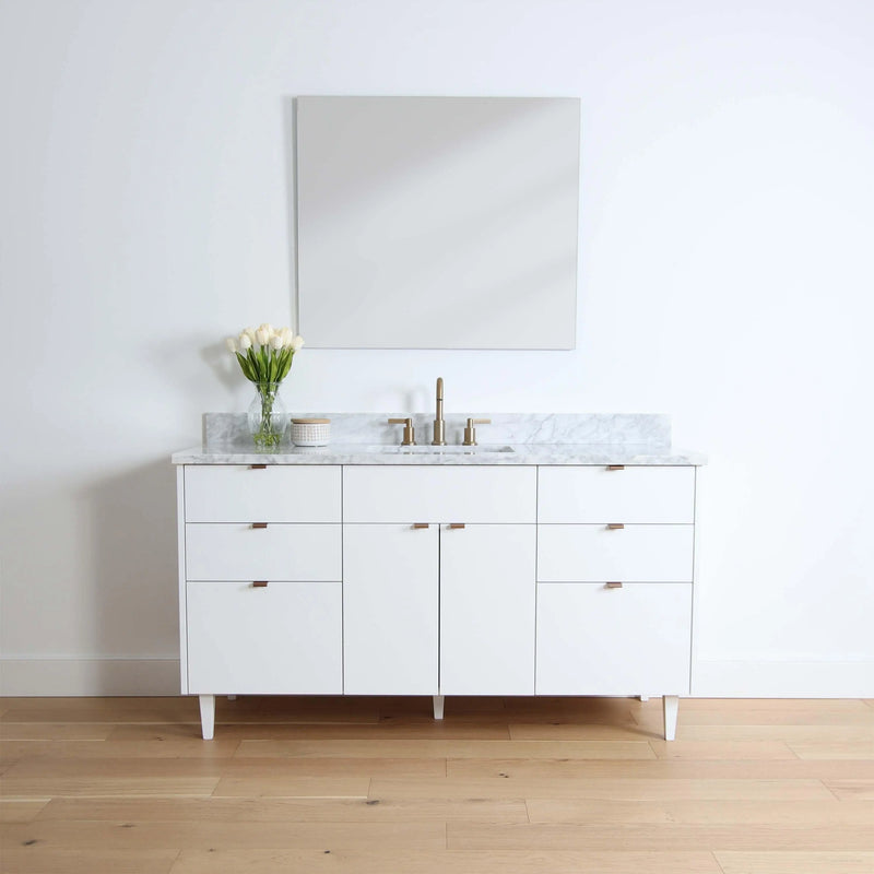 Austin 60", Teodor® Modern Gloss White Vanity Teodor Bathroom VanityCanada