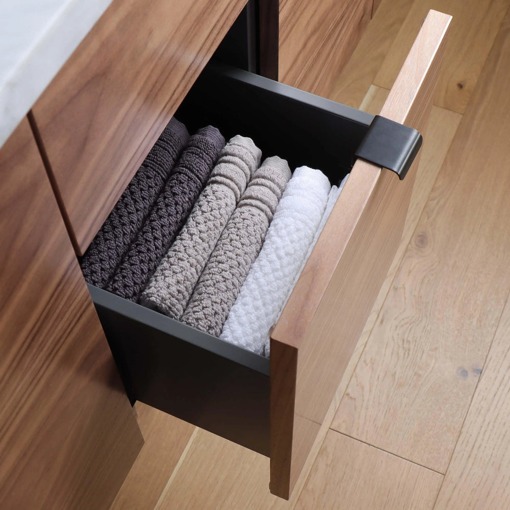 
                  
                    Austin 60" Wall Mount American Black Walnut Bathroom Vanity, Double Sink - Teodor Vanities
                  
                