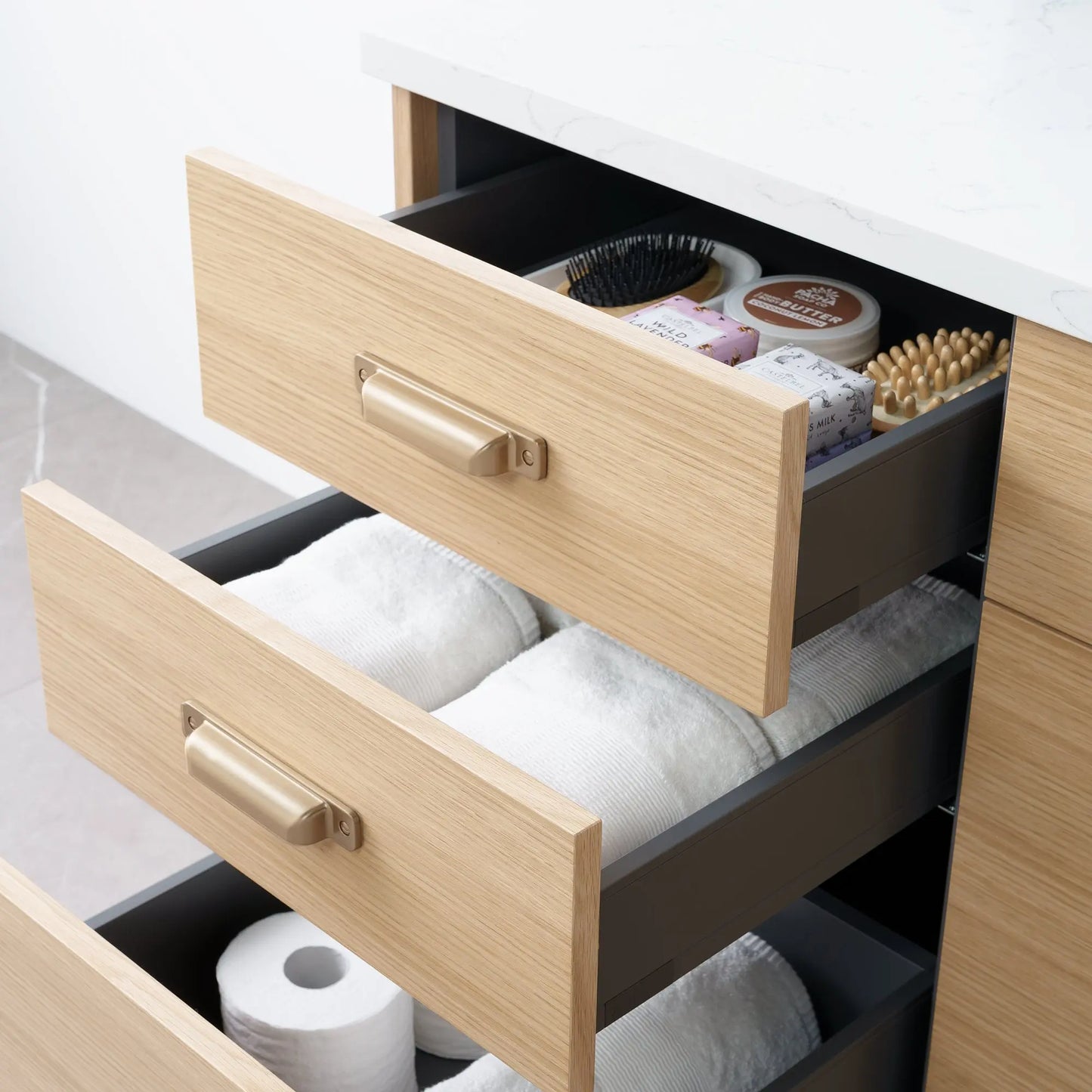 
                  
                    Austin 60" Natural White Oak Bathroom Vanity - Teodor Vanities
                  
                