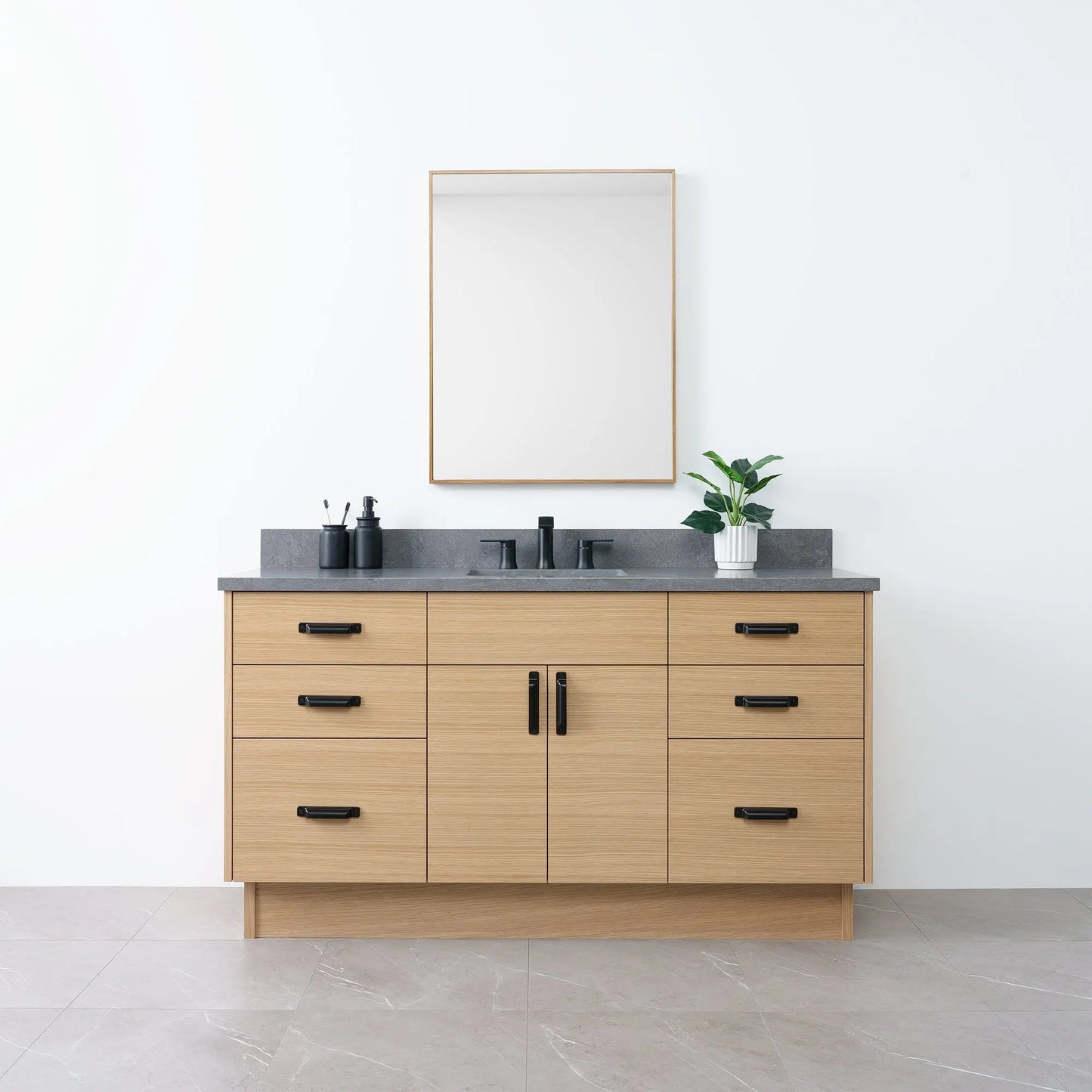 
                  
                    Austin 60" Natural White Oak Bathroom Vanity - Teodor Vanities
                  
                