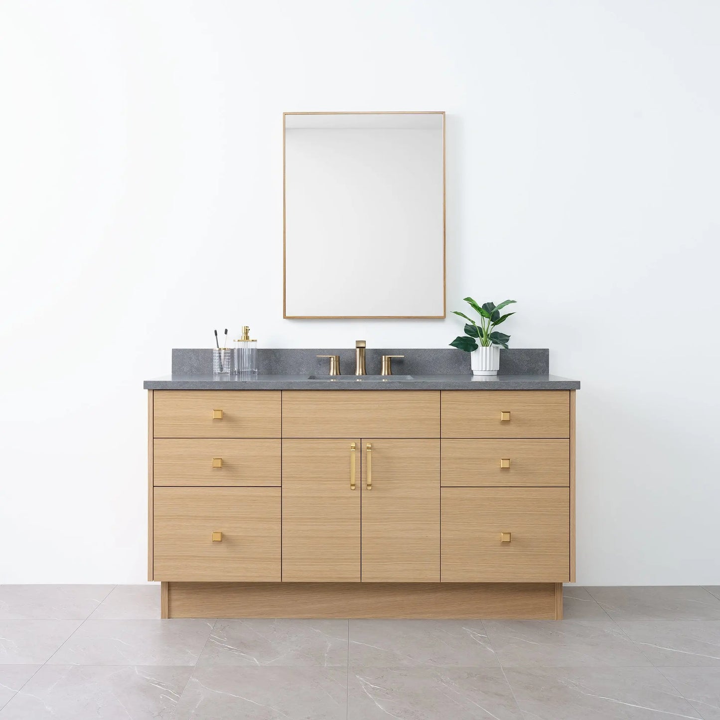 
                  
                    Austin 60" Natural White Oak Bathroom Vanity - Teodor Vanities
                  
                