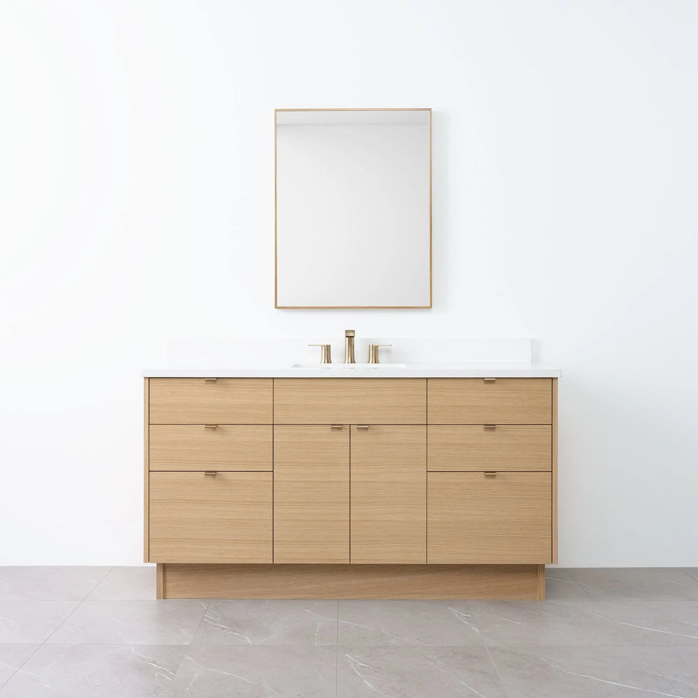 
                  
                    Austin 60" Natural White Oak Bathroom Vanity - Teodor Vanities
                  
                