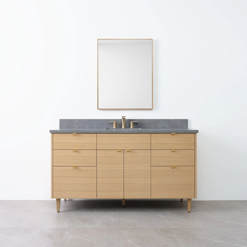 Austin 60" Natural White Oak Bathroom Vanity - Teodor Vanities