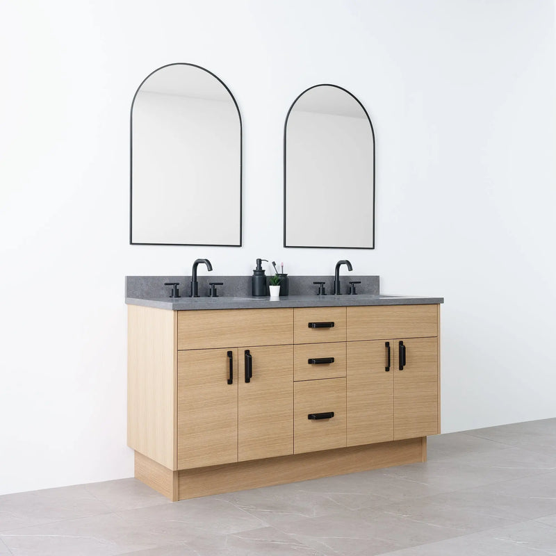 Austin 60", Teodor® Natural White Oak Vanity, Double Sink Teodor Bathroom VanityCanada