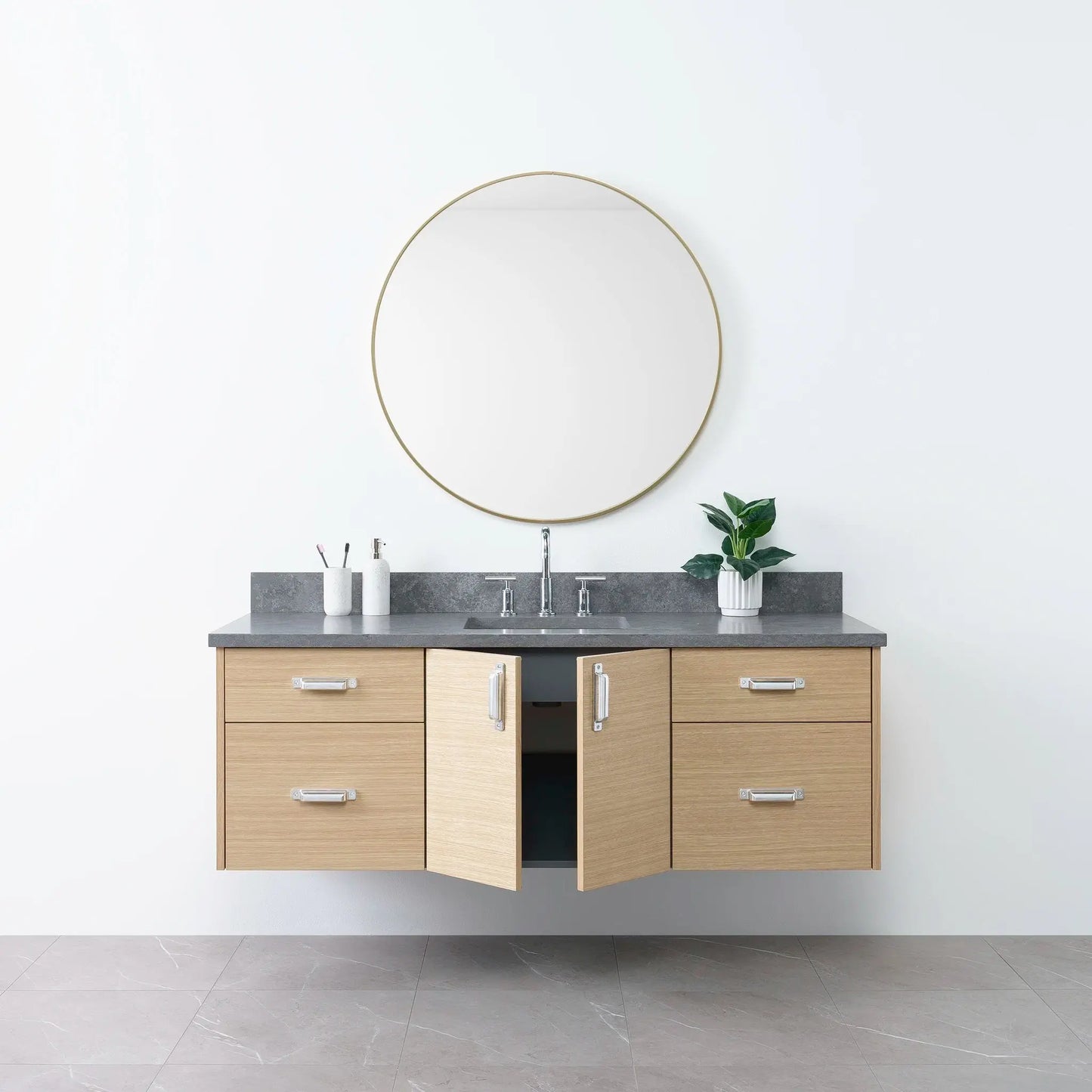
                  
                    Austin 60", Teodor® Wall Mount Natural White Oak Vanity Teodor Bathroom VanityCanada
                  
                