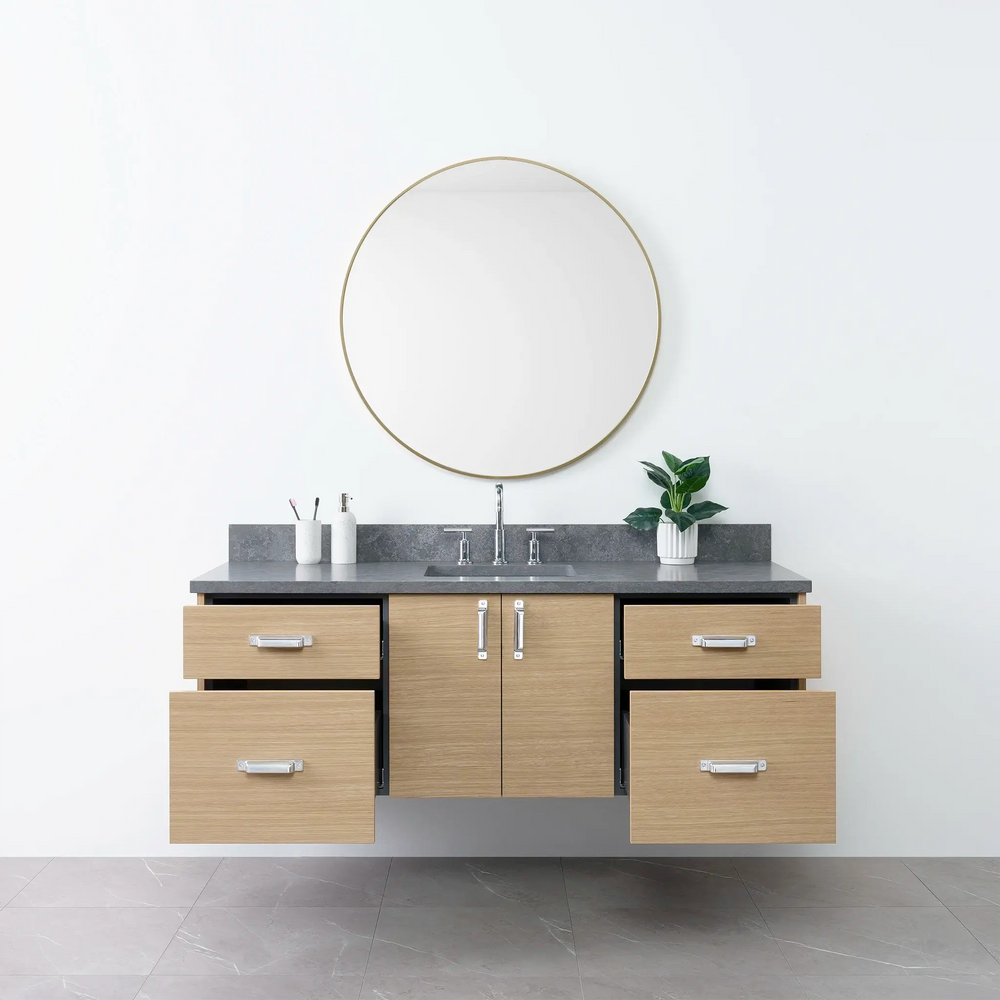 
                  
                    Austin 60", Teodor® Wall Mount Natural White Oak Vanity Teodor Bathroom VanityCanada
                  
                