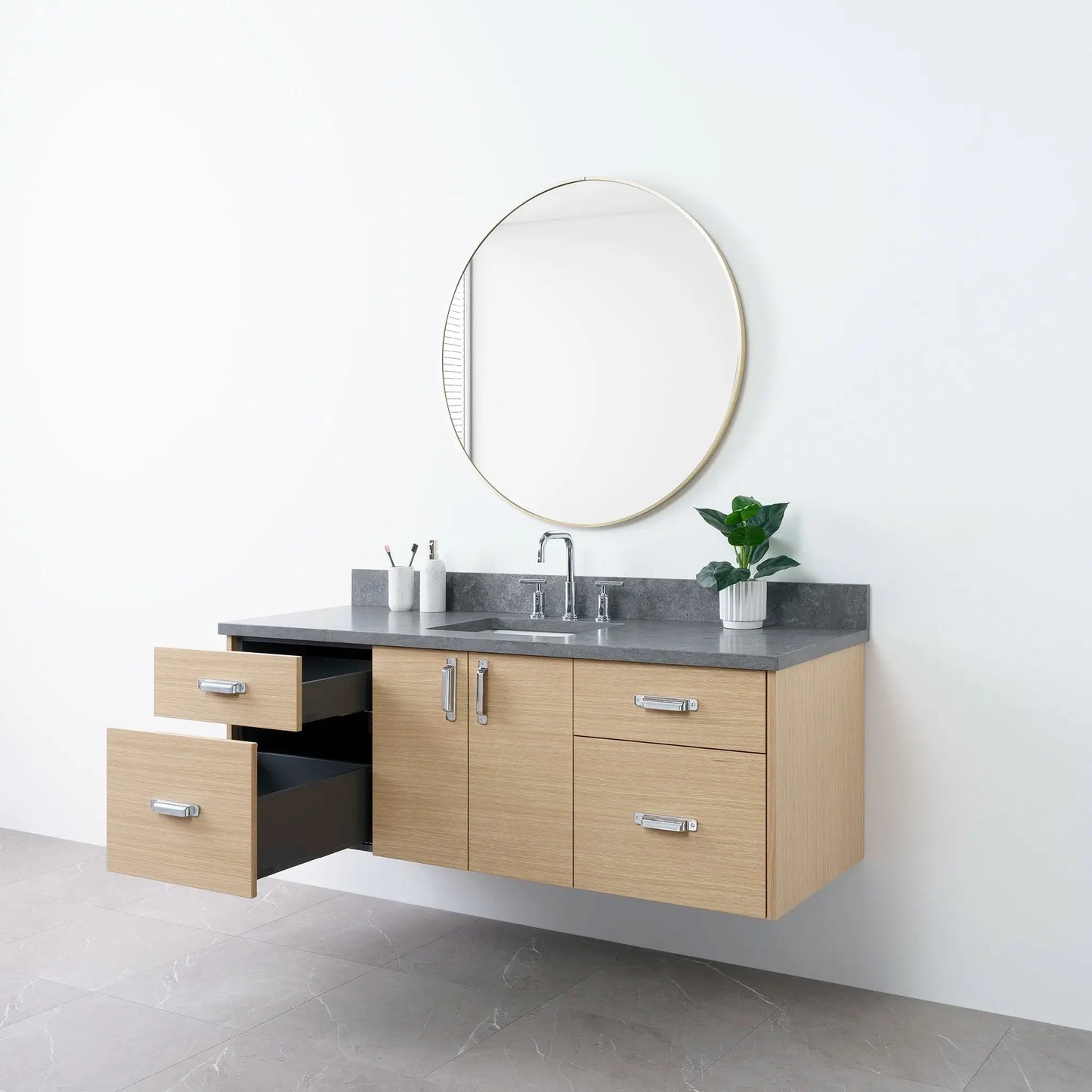 
                  
                    Austin 60", Teodor® Wall Mount Natural White Oak Vanity Teodor Bathroom VanityCanada
                  
                