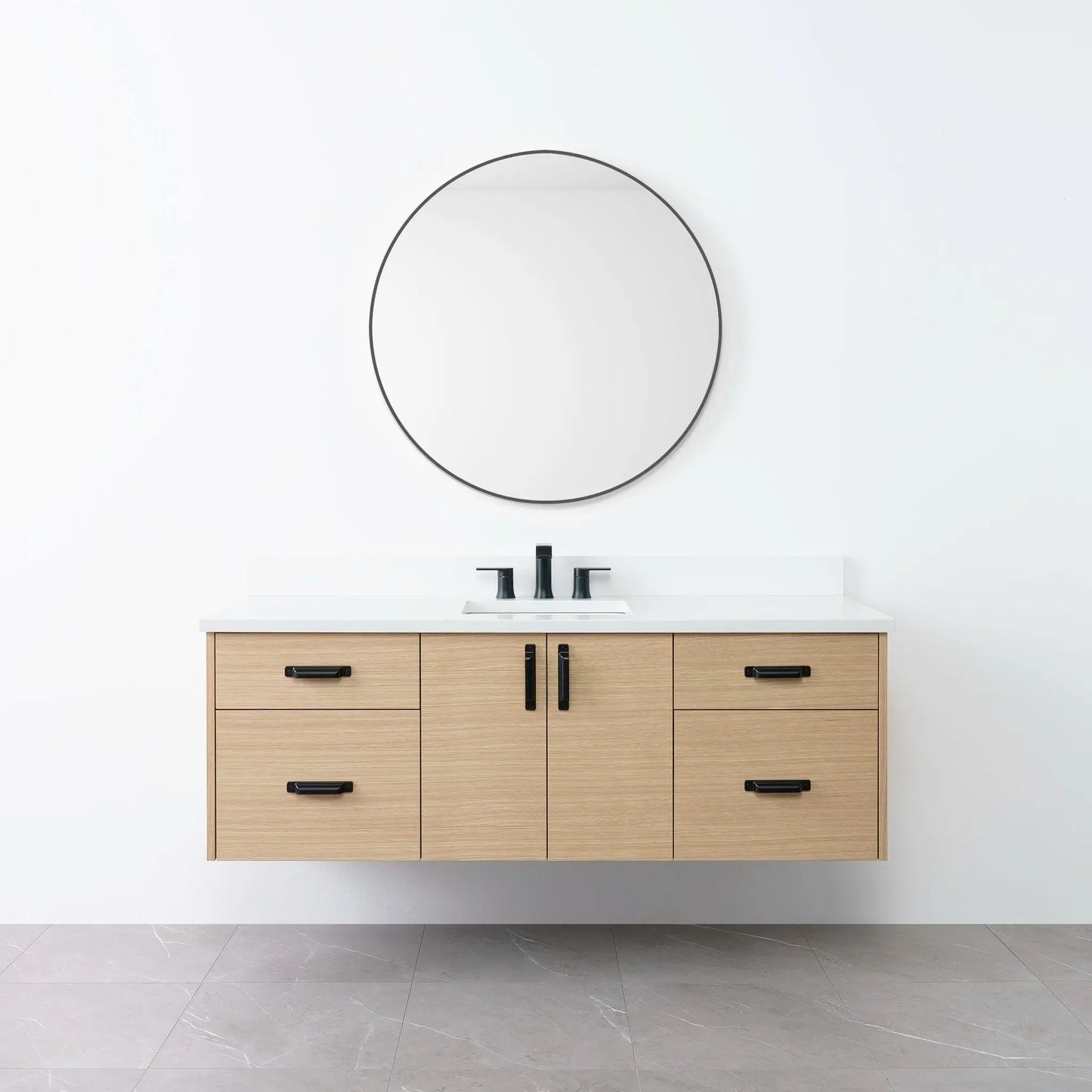
                  
                    Austin 60", Teodor® Wall Mount Natural White Oak Vanity Teodor Bathroom VanityCanada
                  
                