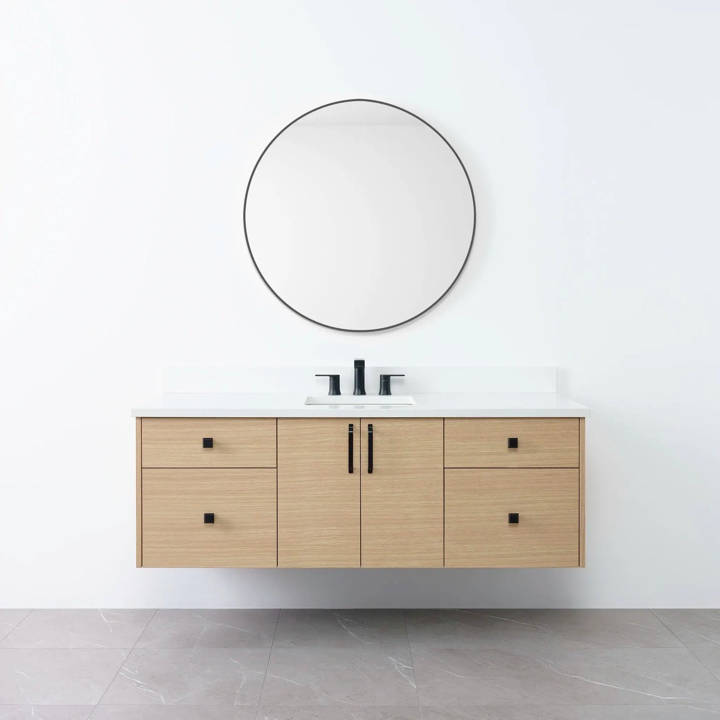 
                  
                    Austin 60", Teodor® Wall Mount Natural White Oak Vanity Teodor Bathroom VanityCanada
                  
                