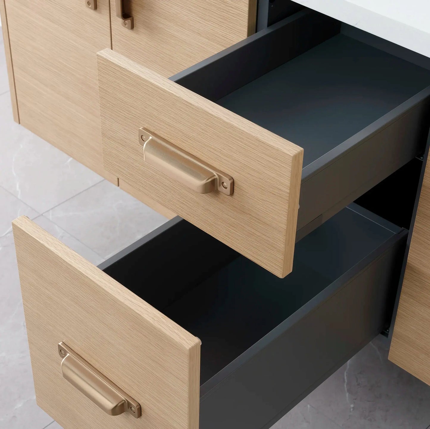 
                  
                    Austin 60", Teodor® Wall Mount Natural White Oak Vanity, Double Sink Teodor Bathroom VanityCanada
                  
                