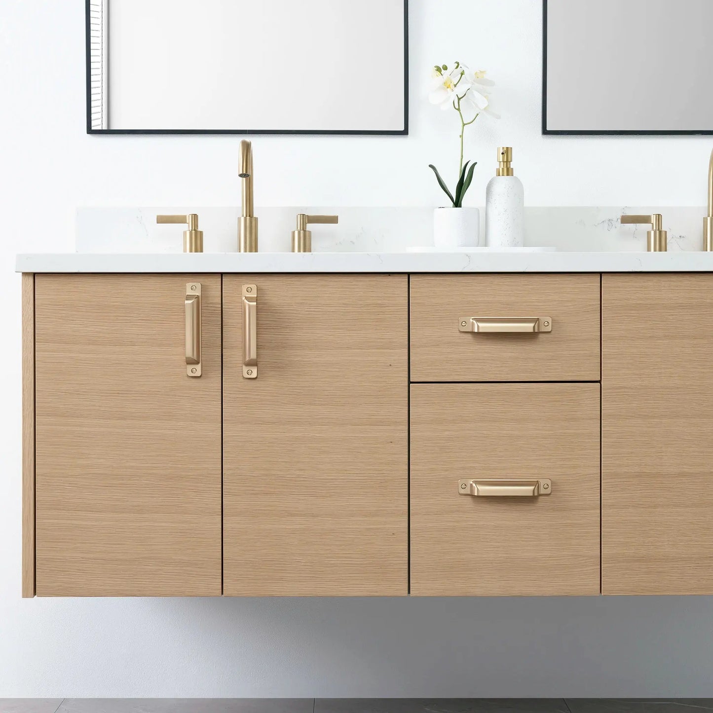 
                  
                    Austin 60", Teodor® Wall Mount Natural White Oak Vanity, Double Sink Teodor Bathroom VanityCanada
                  
                