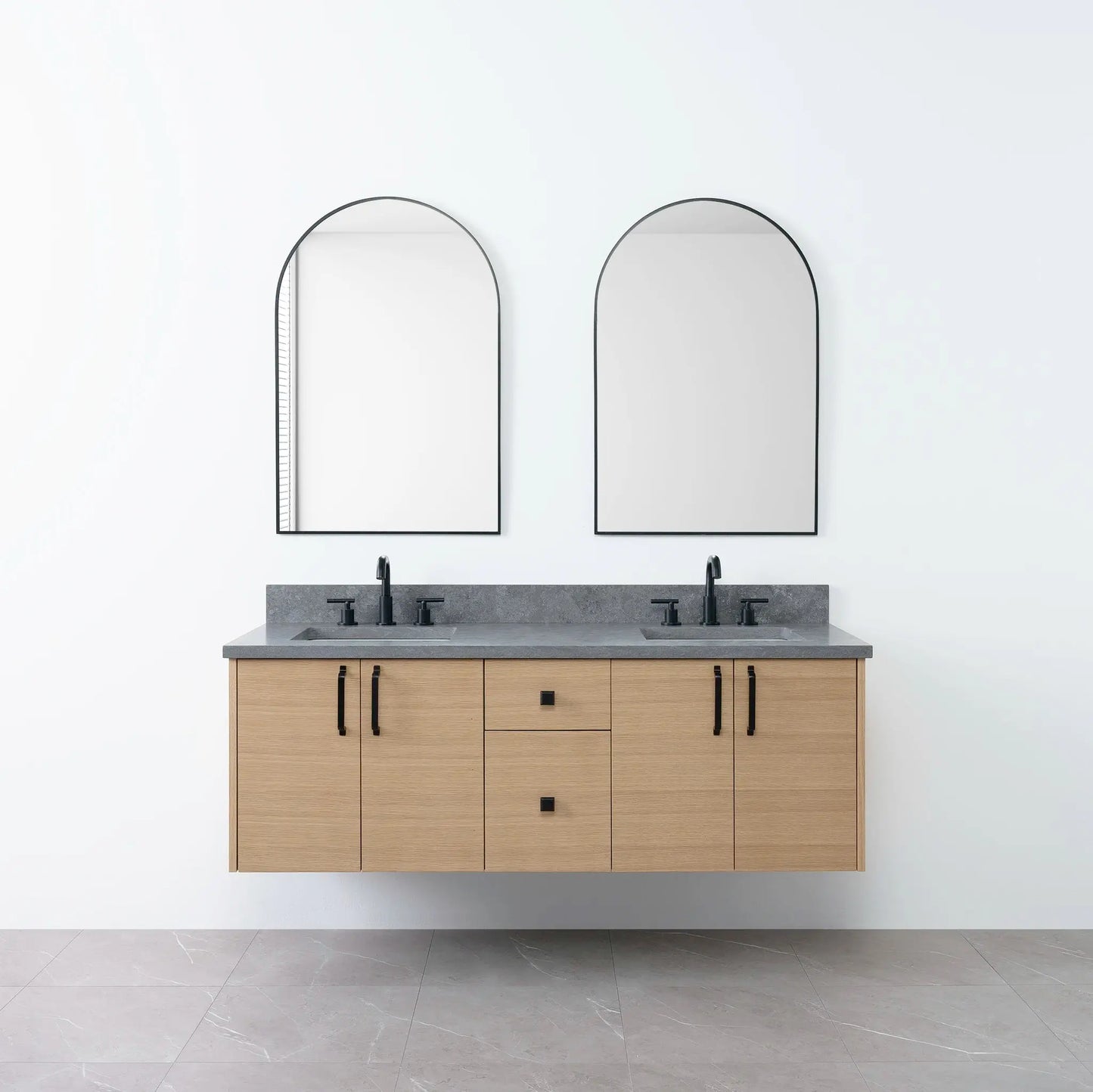 
                  
                    Austin 60", Teodor® Wall Mount Natural White Oak Vanity, Double Sink Teodor Bathroom VanityCanada
                  
                