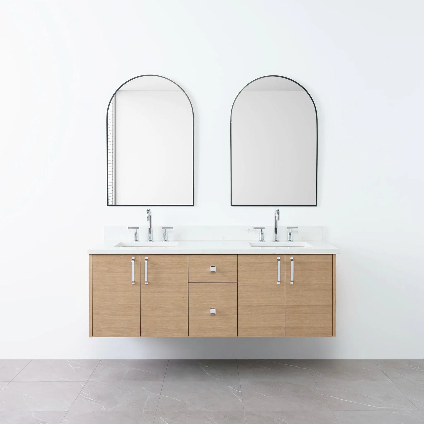 
                  
                    Austin 60", Teodor® Wall Mount Natural White Oak Vanity, Double Sink Teodor Bathroom VanityCanada
                  
                