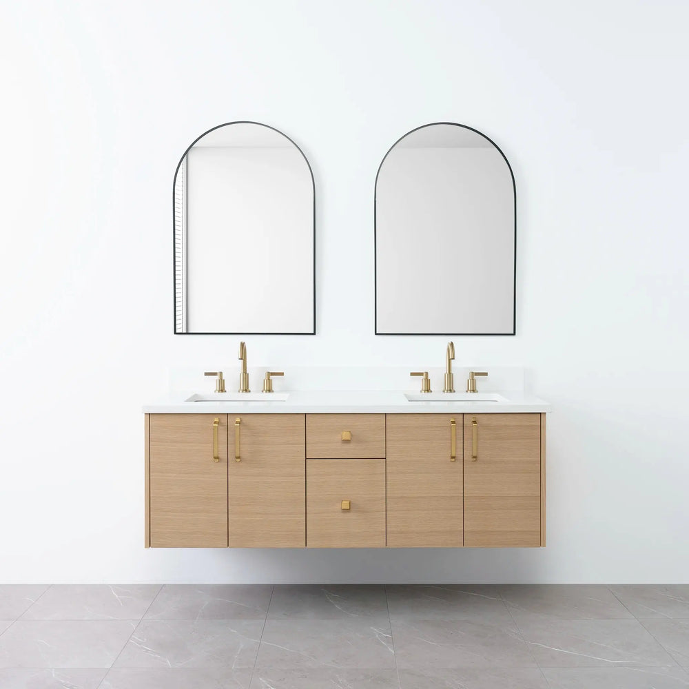 
                  
                    Austin 60", Teodor® Wall Mount Natural White Oak Vanity, Double Sink Teodor Bathroom VanityCanada
                  
                