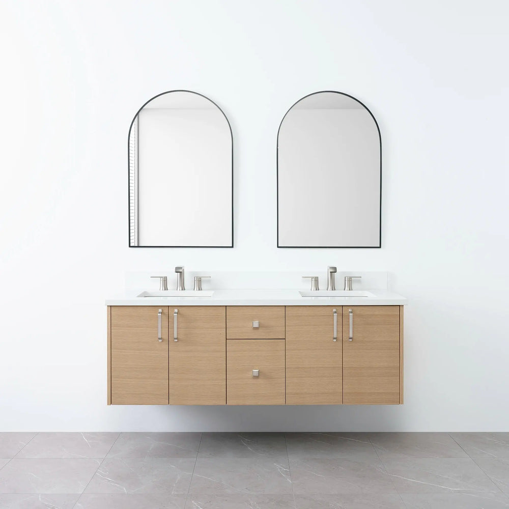 
                  
                    Austin 60", Teodor® Wall Mount Natural White Oak Vanity, Double Sink Teodor Bathroom VanityCanada
                  
                