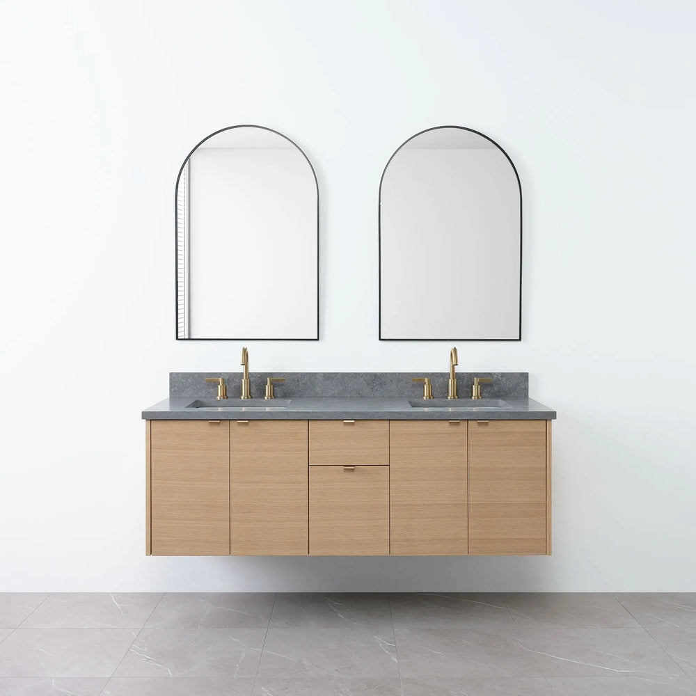 
                  
                    Austin 60", Teodor® Wall Mount Natural White Oak Vanity, Double Sink Teodor Bathroom VanityCanada
                  
                