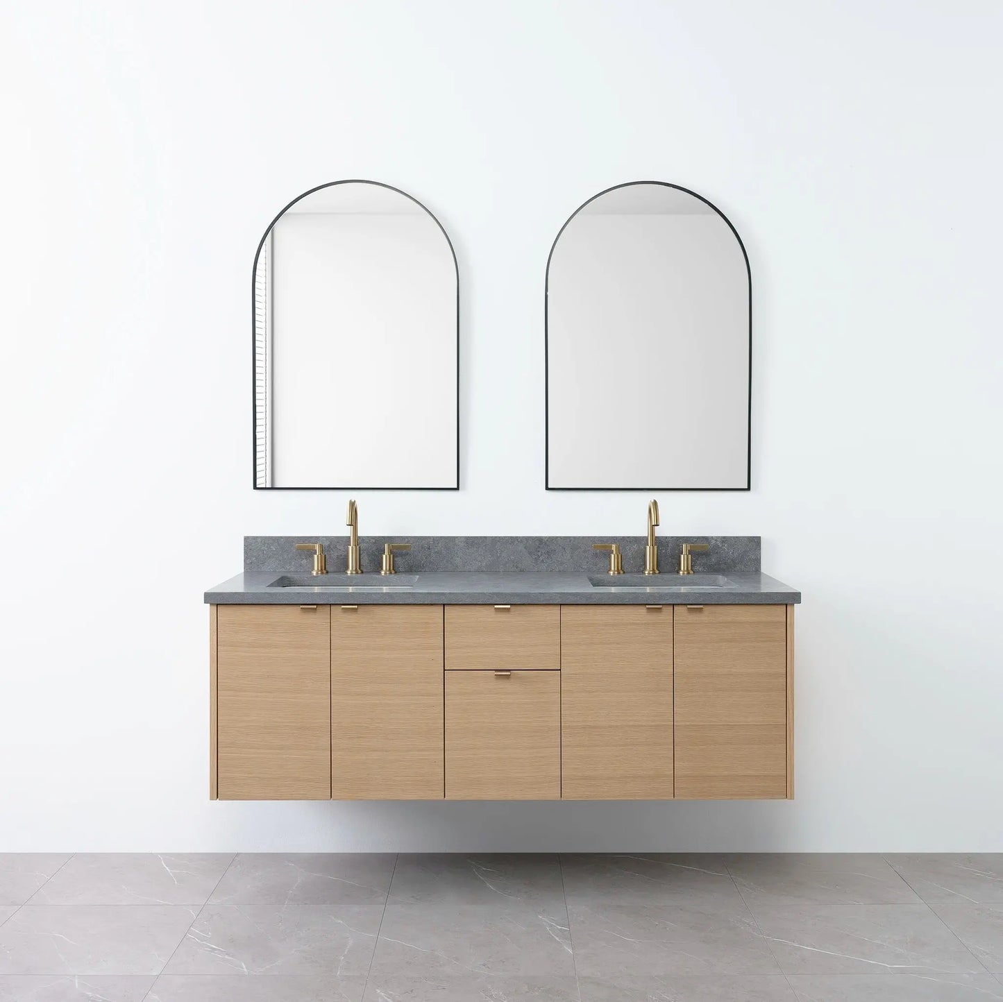 
                  
                    Austin 60", Teodor® Wall Mount Natural White Oak Vanity, Double Sink Teodor Bathroom VanityCanada
                  
                
