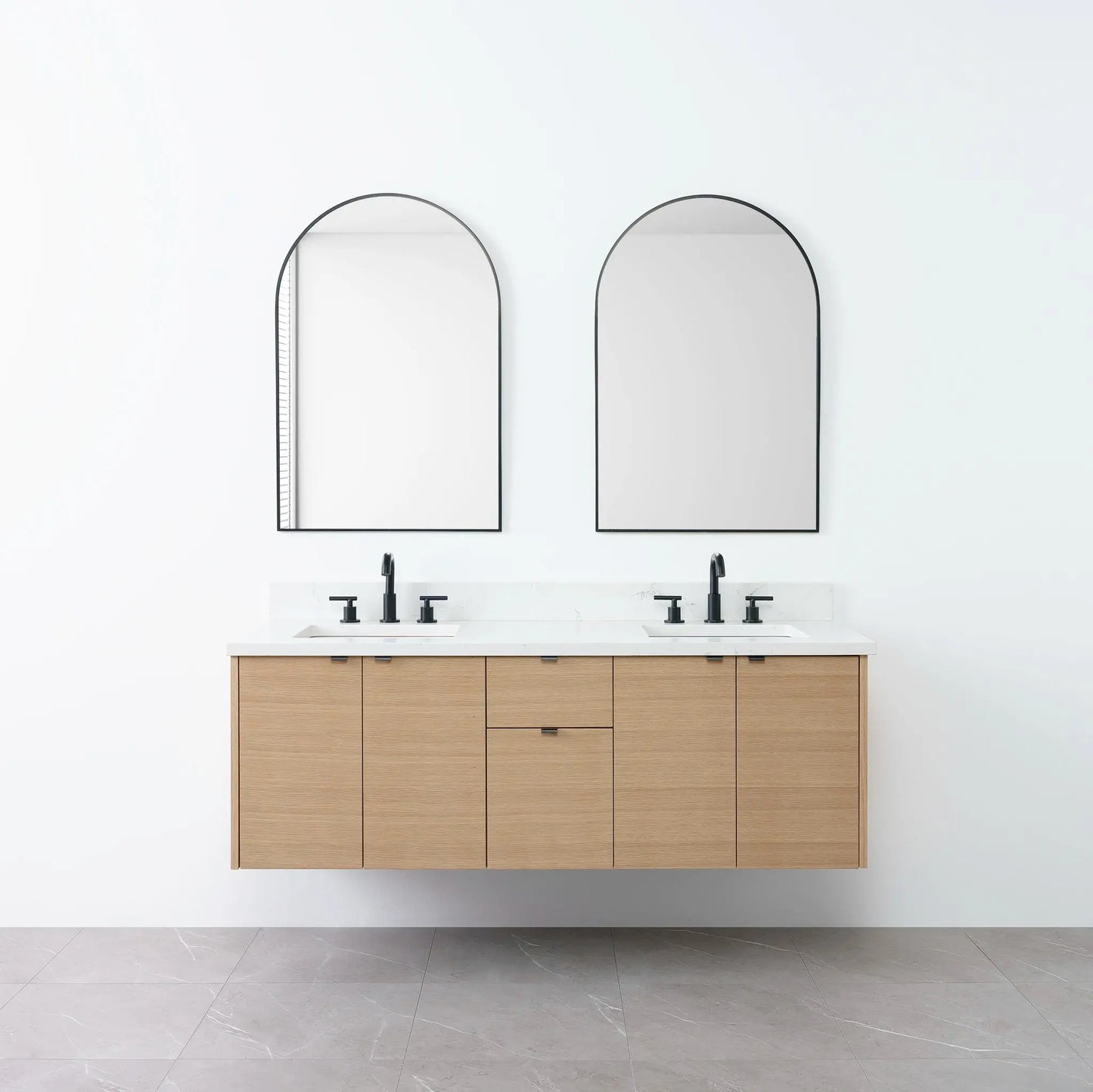 
                  
                    Austin 60", Teodor® Wall Mount Natural White Oak Vanity, Double Sink Teodor Bathroom VanityCanada
                  
                