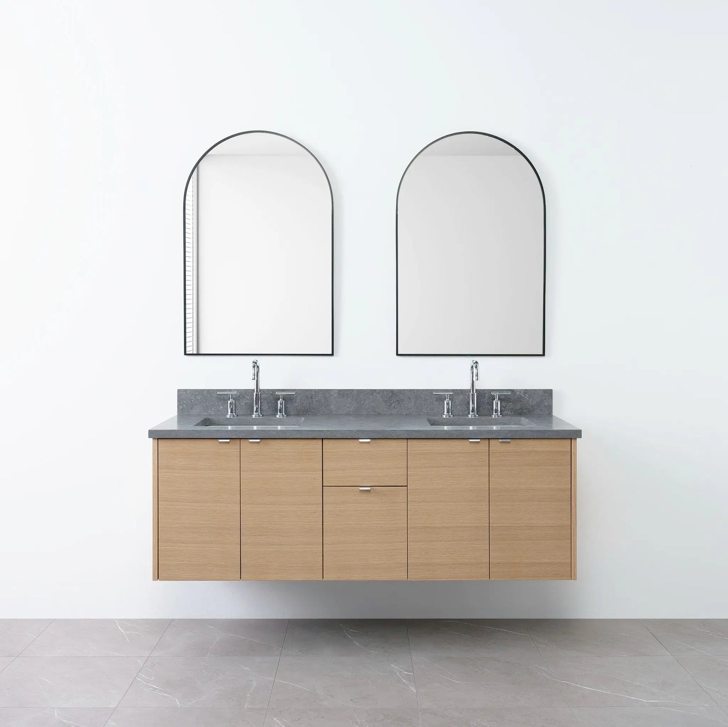 
                  
                    Austin 60", Teodor® Wall Mount Natural White Oak Vanity, Double Sink Teodor Bathroom VanityCanada
                  
                