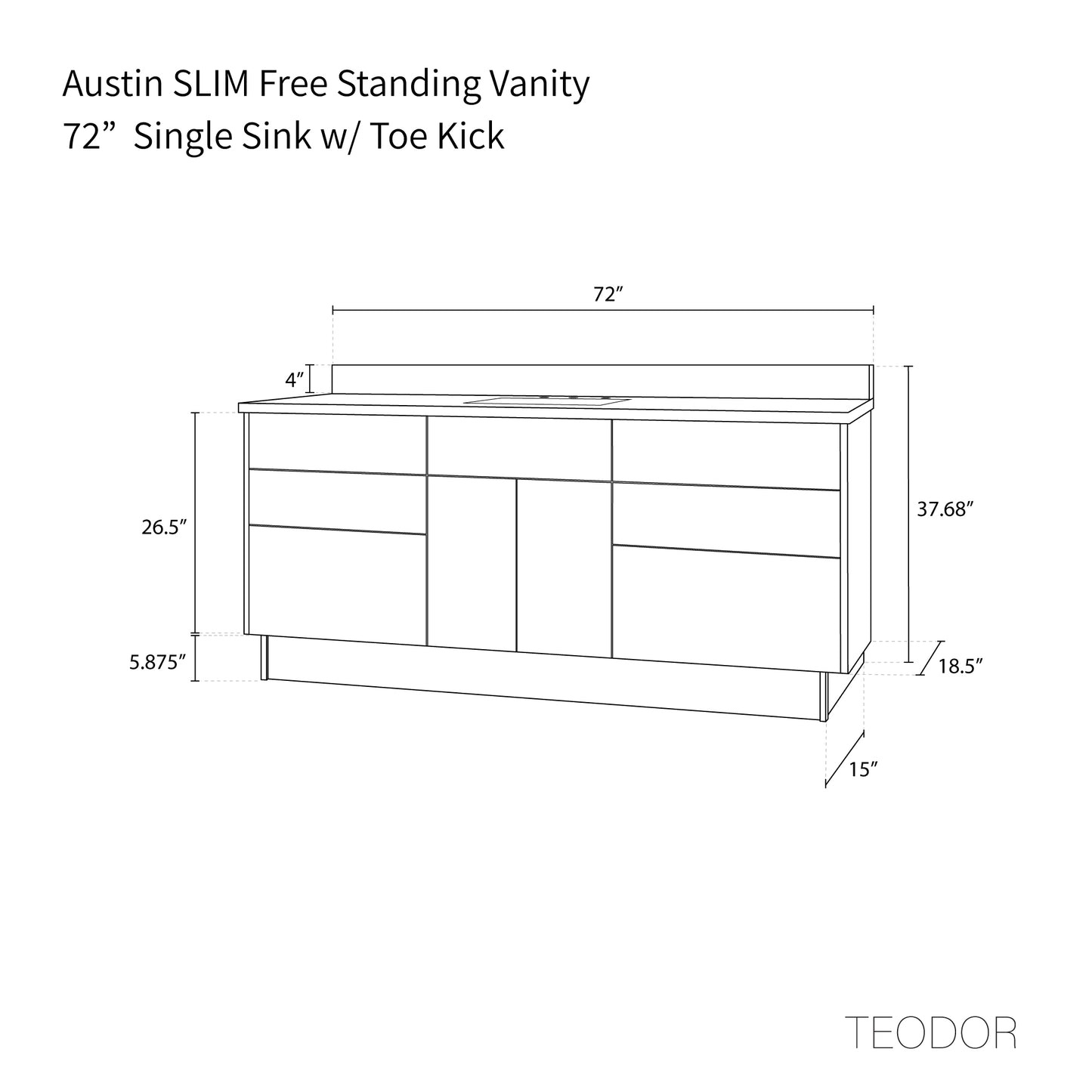
                  
                    Austin SLIM 72" American Black Walnut Bathroom Vanity
                  
                