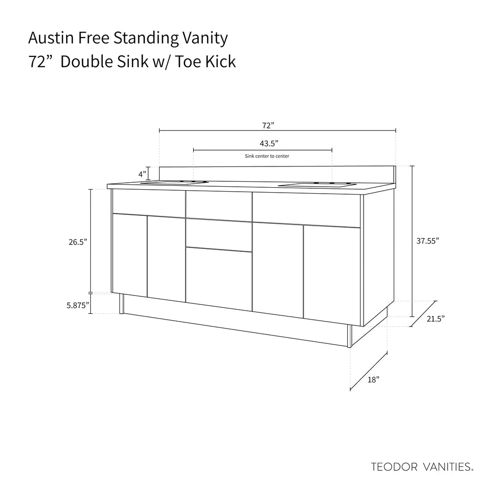 
                  
                    Austin 72", Teodor® Modern American Black Walnut Vanity, Double Sink Teodor
                  
                