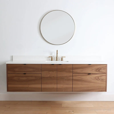 Austin 72", Teodor® Modern Wall Mount American Black Walnut Vanity Teodor Bathroom VanityCanada