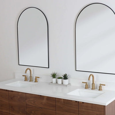 Austin 72", Teodor® Modern Wall Mount American Black Walnut Vanity, Double Sink