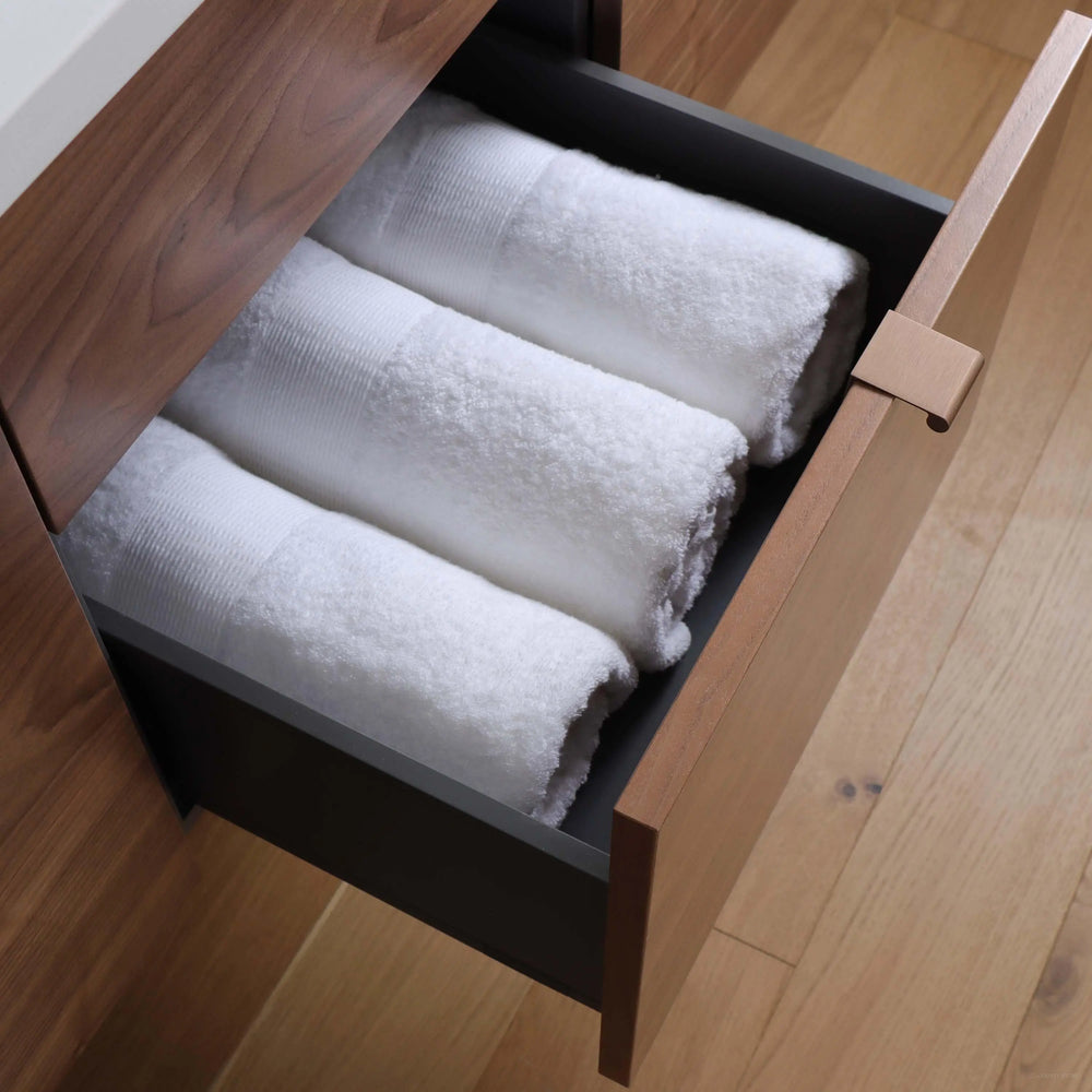 
                  
                    Austin 72" Wall Mount American Black Walnut Bathroom Vanity, Double Sink - Teodor Vanities
                  
                
