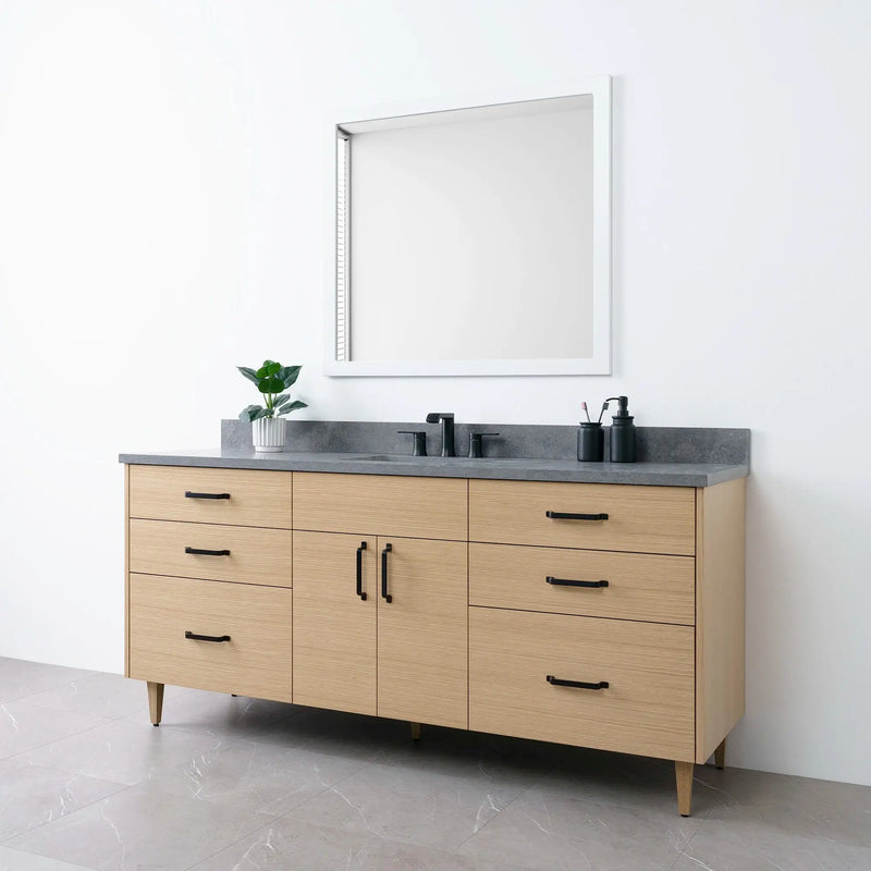 Austin 72" Natural White Oak Bathroom Vanity - Teodor Vanities